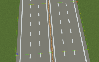 an 2x3 highway from light gray concrete