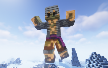 Minecraft Luffy Gear 5 Skin Statue Free 120 H