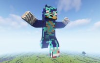 Minecraft Sonic Skin Statue Free 120 H