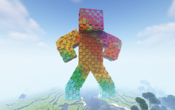 Minecraft Rainbow Skin Statue Free 120 H