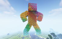 Minecraft Rainbow Skin Statue Free 120 H