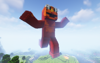 Minecraft Red Skin Statue Free 120 H