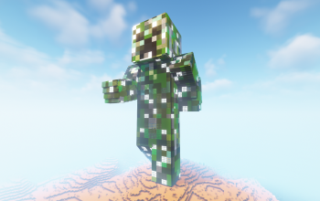 Minecraft Creeper Skin Statue Free 120 H