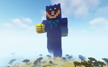 Minecraft Blue Skin Statue
