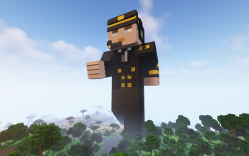 Minecraft Pilot Skin Statue