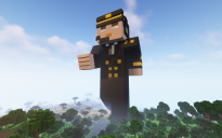 Minecraft Pilot Skin Statue