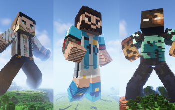 Minecraft Messi, Herobrine, Farmer Skin Statue