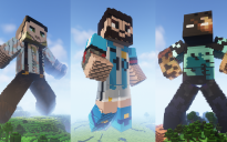 Minecraft Messi, Herobrine, Farmer Skin Statue