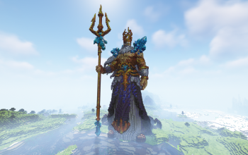 Minecraft Poseidon God Statue
