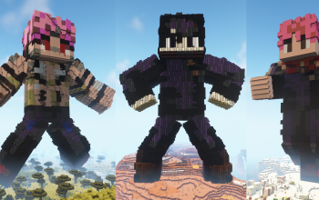 Minecraft Megumi, Sukuna, Itadori Skin Statue