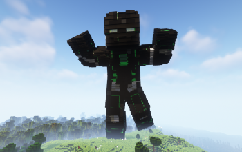 Minecraft Green Robot Skin Statue