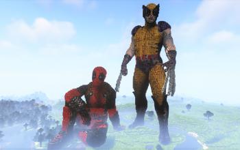 Minecraft Deadpool & Wolverine Statue, Free