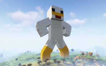 Minecraft Chicken Skin Statue