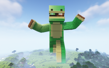 Minecraft Green Skin Statue