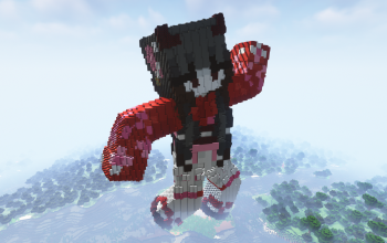 Minecraft Devil Girl Skin Statue