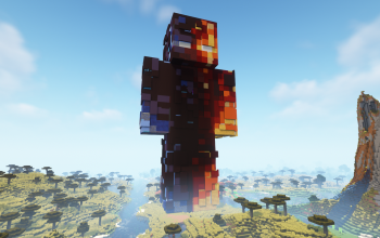 Minecraft ice-fire Skin Statue