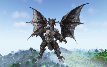 Minecraft Bahamut Statue