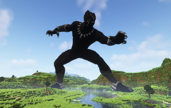 Minecraft BlackPanther Statue