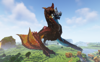 Minecraft 2Head Dragon Statue