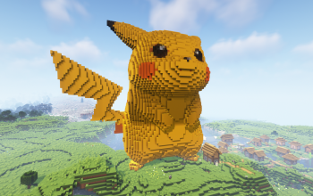 Minecraft Pikachu Free Statue
