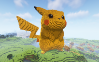 Minecraft Pikachu Free Statue