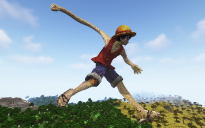 Minecraft Luffy Statue