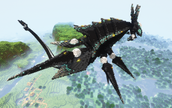 Minecraft Alien Dragon Statue