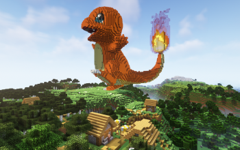 Minecraft Charmander Free Statue