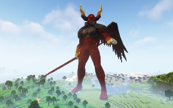 Minecraft Red Devil Statue