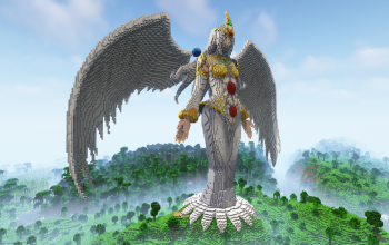 Minecraft White Angel Statue