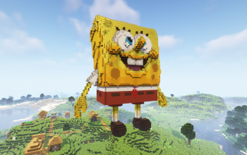 Minecraft SpongeBob Free Statue