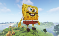 Minecraft SpongeBob Free Statue