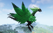 Minecraft Emerald Dragon Statue