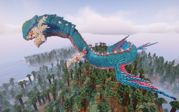 Minecraft Axolotl Dragon Statue