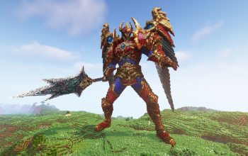 Minecraft Warrior 02 Statue