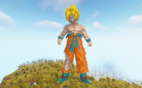 Minecraft Dragon Ball Z Son Goku Super Statue