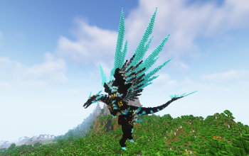 Minecraft Diamond Dragon Statue