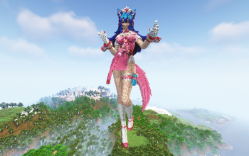 Minecraft Ahri Nurse Statue