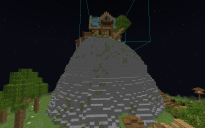A Medium house with small moutian