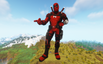 Minecraft Deadpool Statue
