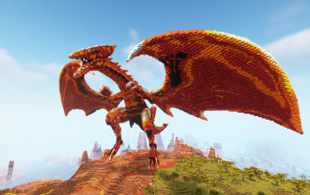 Minecraft Badland Dragon Statue