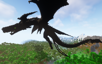 Minecraft Dark Dragon Statue