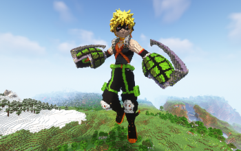 Minecraft Katsuki Bakugo Statue