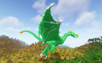 Minecraft Emerald Wyvern Free Statue