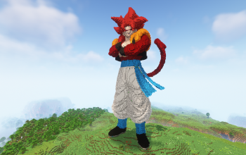 Minecraft Gogeta SSJ4 Statue