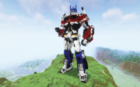 Minecraft Optimus Prime Statue