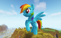Minecraft RainbowDash Statue Free