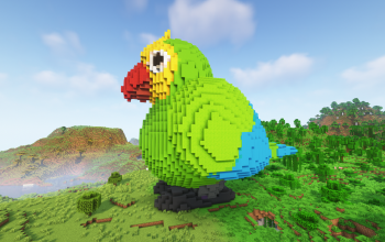 Minecraft Parrot Statue Free