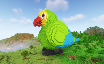 Minecraft Parrot Statue Free