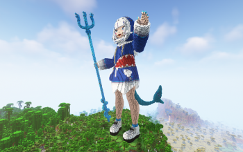 Minecraft Gawr Gura Statue